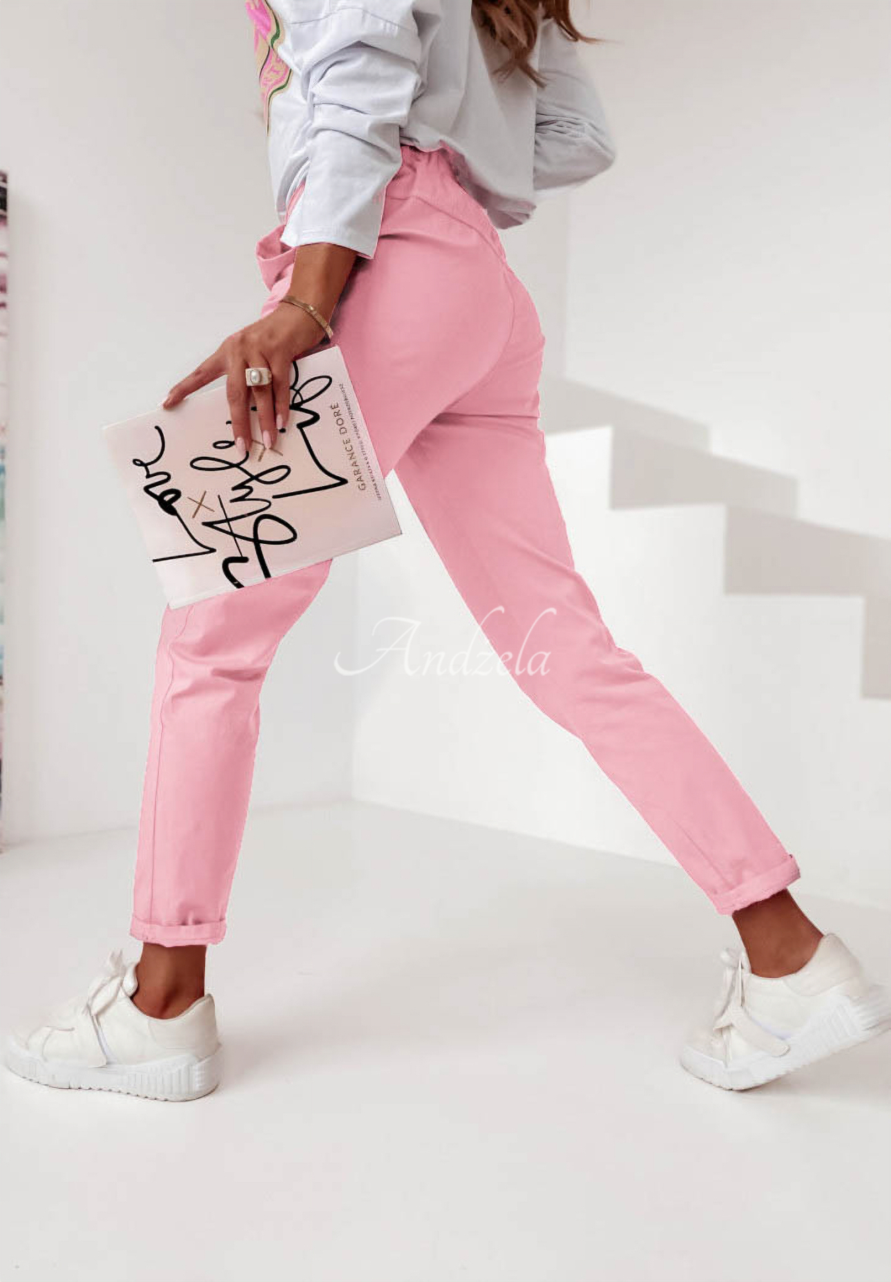 Wind Light Pink Cotton Pants
