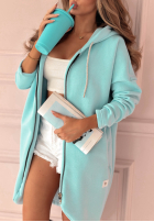 Długa Sweatshirt z kapturem Peaceful Mind Himmelblau