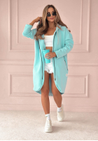 Długa Sweatshirt z kapturem Peaceful Mind Himmelblau