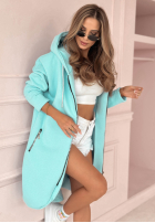 Długa Sweatshirt z kapturem Peaceful Mind Himmelblau