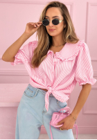 Hemd z kołnierzem w paski Kaya Himmelblau