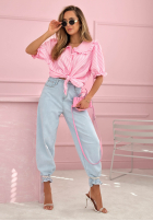 Hemd z kołnierzem w paski Kaya Himmelblau