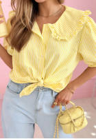 Hemd z kołnierzem w paski Kaya Himmelblau