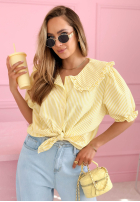 Hemd z kołnierzem w paski Kaya Himmelblau