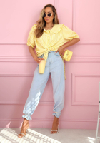 Hemd z kołnierzem w paski Kaya Himmelblau