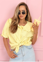 Hemd z kołnierzem w paski Kaya Himmelblau