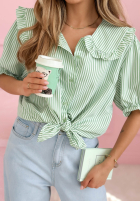 Hemd z kołnierzem w paski Kaya Himmelblau