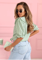 Hemd z kołnierzem w paski Kaya Himmelblau