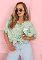 Hemd z kołnierzem w paski Kaya Himmelblau