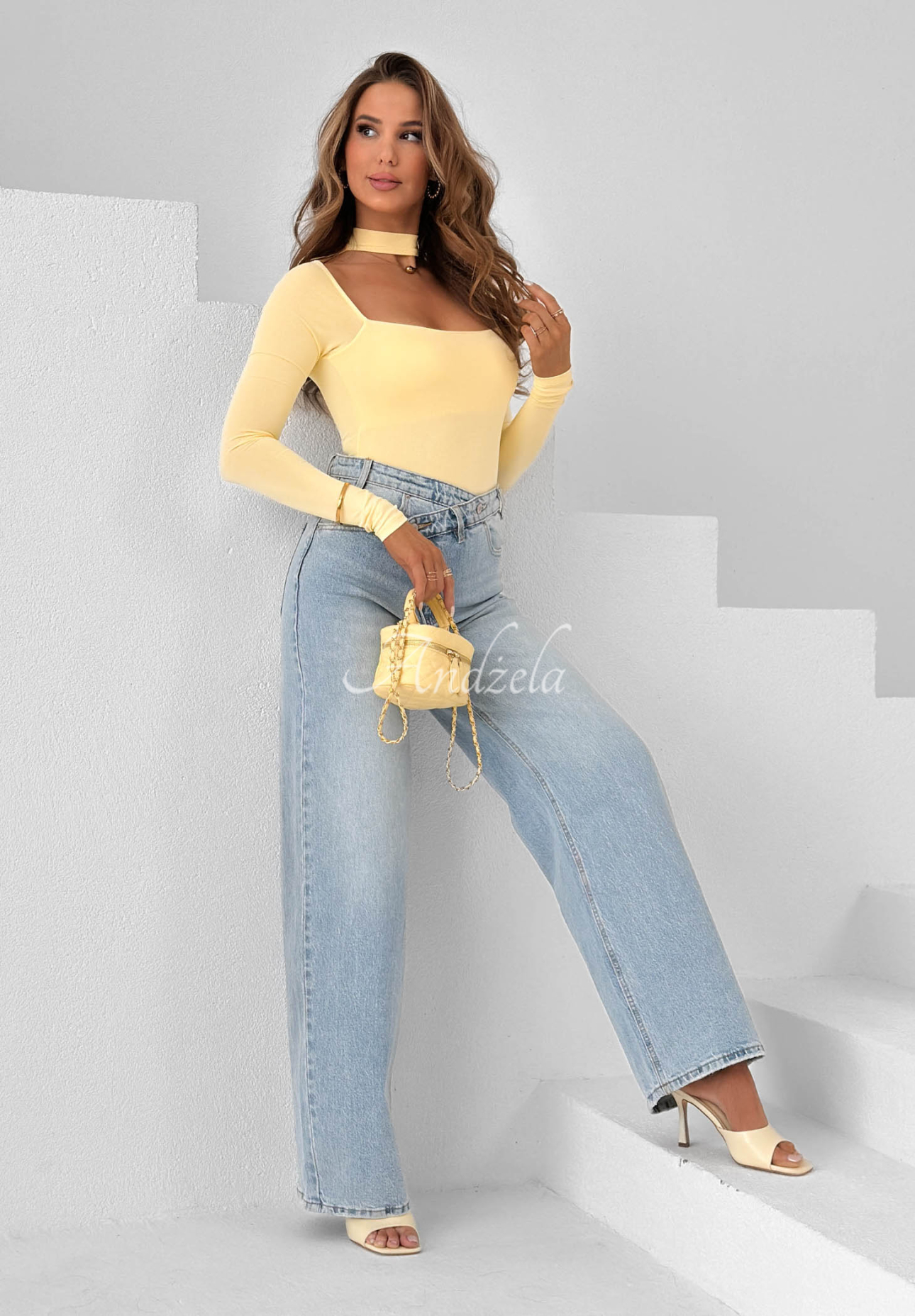 Body mit Choker Dreamy Day Gelb