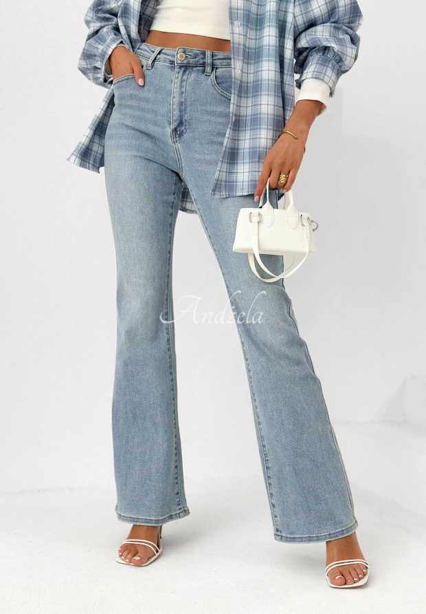 Ausgestellte Jeanshose Denim Elegance Blau