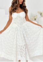 Koronkowa Kleid maxi z gorsetową górą Summer Amour Weiß