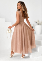 Tiulowa Kleid midi w Punkte Blush Dream Puderrosa