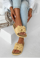 Pantoletten z kokardką Ismeralda Schwarz