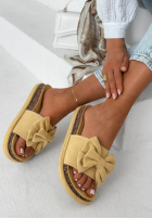 Pantoletten z kokardką Ismeralda Schwarz