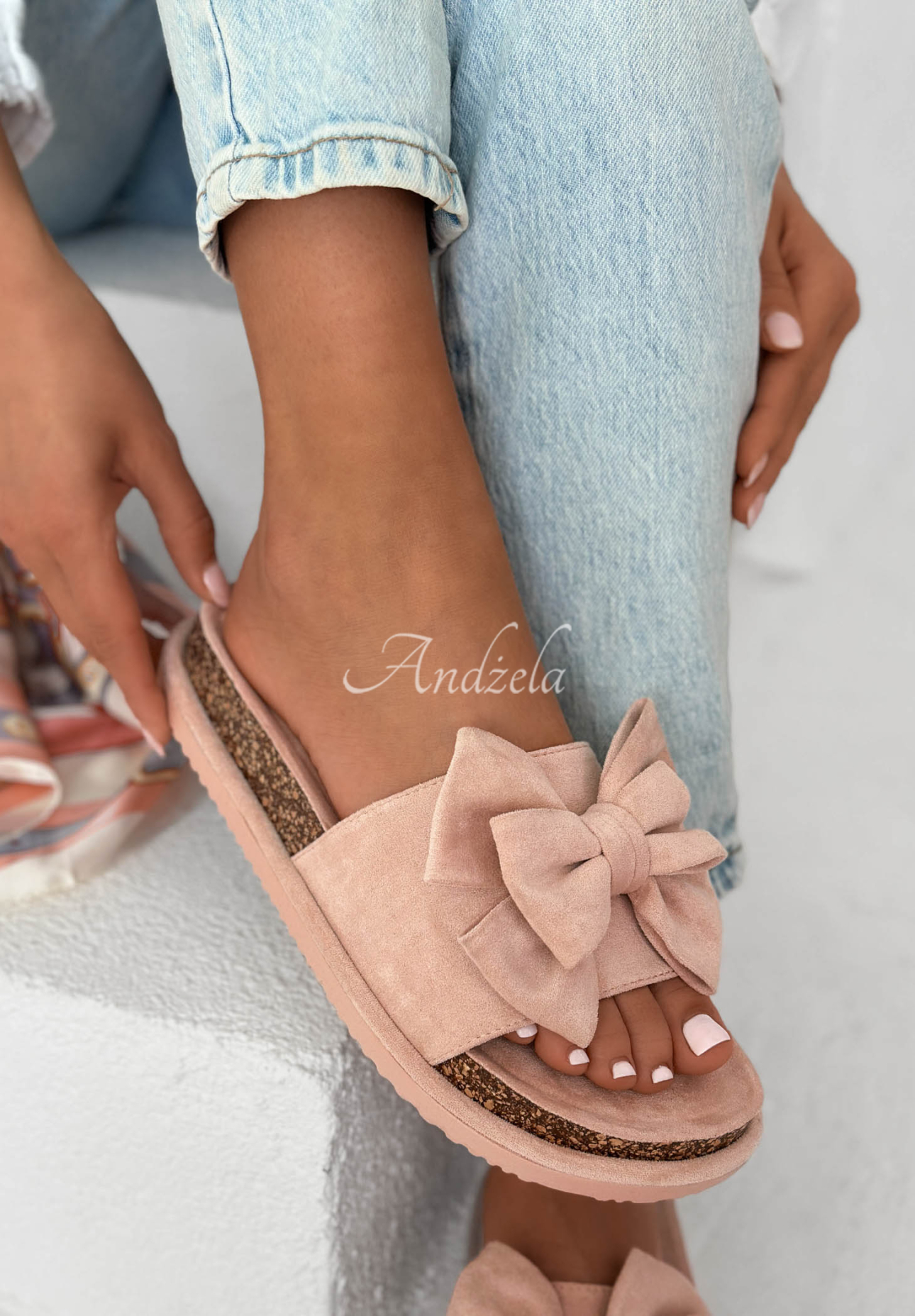Flip-Flops mit Schleife Ismeralda Puderrosa