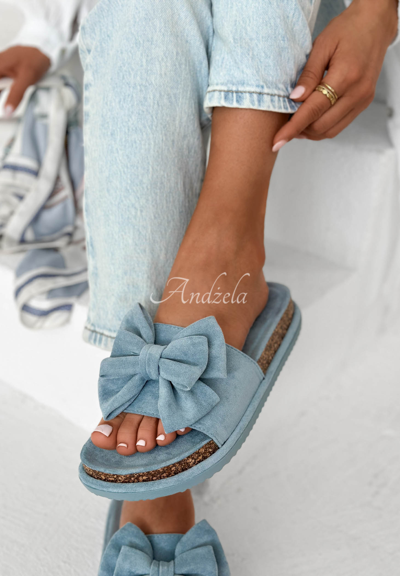 Flip-Flops mit Schleife Ismeralda Himmelblau