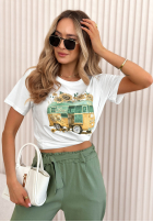 T-Shirt z nadrukiem Love Van Weiß