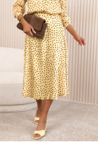 Satynowa Rock maxi w Punkte Ciao Felicita Gelb