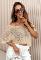 Leicht ażurowy Pullover oversize Sweet Gelato Rosa