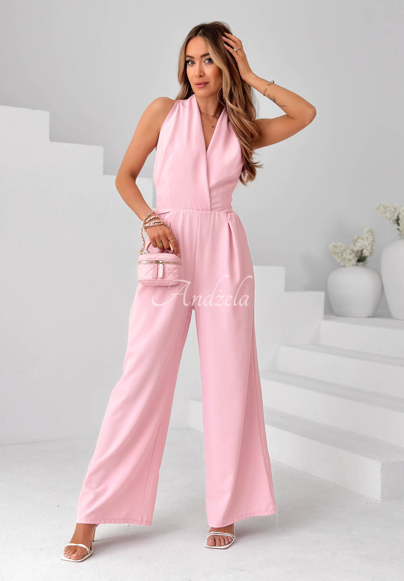 Langer Wickeloverall mit Bindung Just Be Mine Rosa