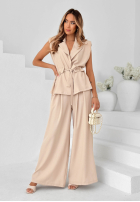 Elegancki Set Weste i Hose Own The Night Beige