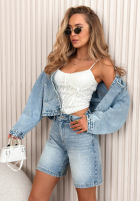 Jeans Shorts Hold Me Close Blau