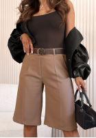 Material spodenki bermudy Let It Be Beige