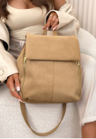 Zamszowy Rucksack Celine Mokkafarben