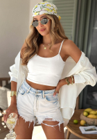 Krótki top na ramiączkach All For You Olivgrün