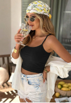 Krótki top na ramiączkach All For You Olivgrün