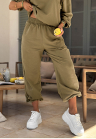 Sweat Set Sweatshirt i Hose Right On Time Olivgrün