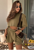 Krótkie bawełniane spodenki Silent Hour Schokoladenbraun