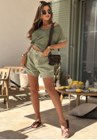 T-Shirt z dekoltem Venali Camel