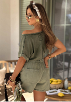 T-Shirt z dekoltem Venali Camel