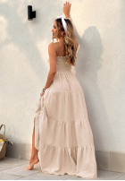 Kleid maxi z falbankami Morning Light Gelb