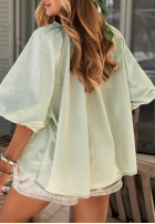 Bluse z bufkami i wiązaniem przy dekolcie Bellanova Weiß