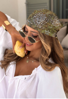 Wzorzysta Tuch Print Story Khaki