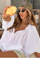 Wzorzysta Tuch Print Story Khaki