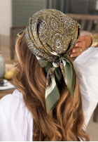 Wzorzysta Tuch Print Story Khaki