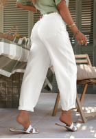 Hose Jeans z paskiem Daily Choice Weiß