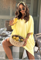 T-Shirt oversize z dekoltem Solaviva Rosa