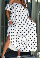 Rock z falbanką w Punkte Dotty Days Ecru