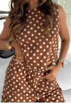 Material Hose balloon w Punkte Sweet Dots Schokoladenbraun