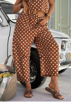 Material Hose balloon w Punkte Sweet Dots Schokoladenbraun