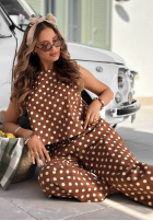 Material Hose balloon w Punkte Sweet Dots Schokoladenbraun