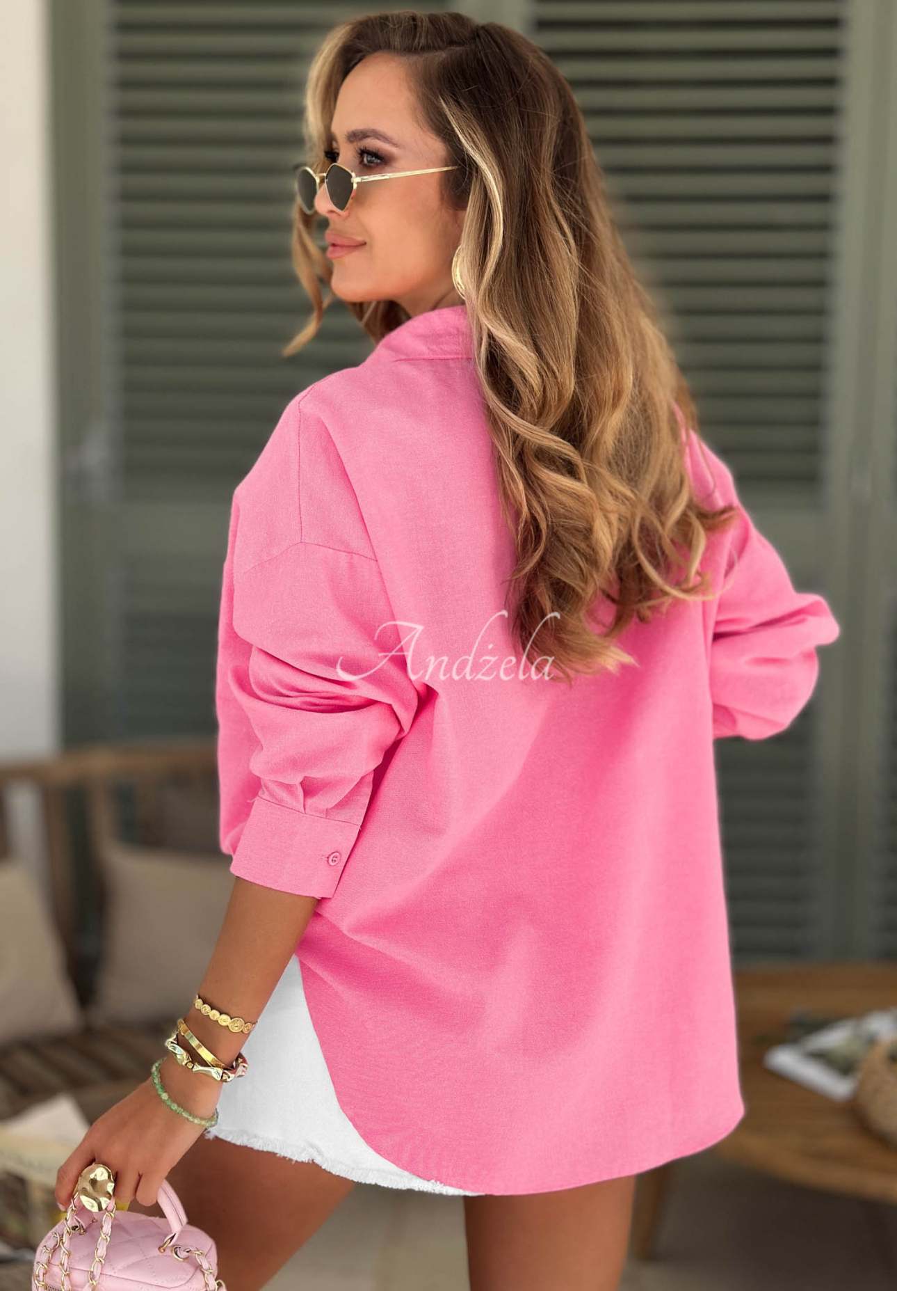 Baumwollhemd oversize Sunny Life Rosa