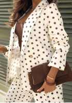 Elegancka Blazer w Punkte Timeless Dots Ecru