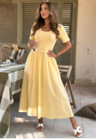 Kleid midi Aliyah Rosa