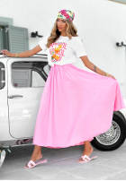 Rock maxi ombre Anessia biało-Rosa